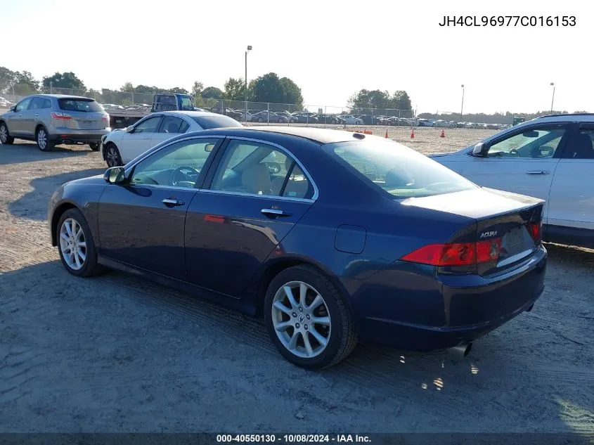 2007 Acura Tsx VIN: JH4CL96977C016153 Lot: 40550130