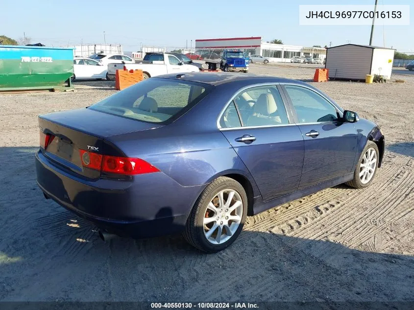 2007 Acura Tsx VIN: JH4CL96977C016153 Lot: 40550130