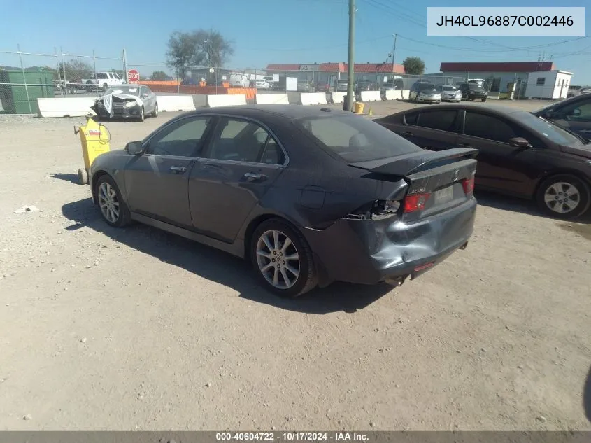 2007 Acura Tsx VIN: JH4CL96887C002446 Lot: 40604722