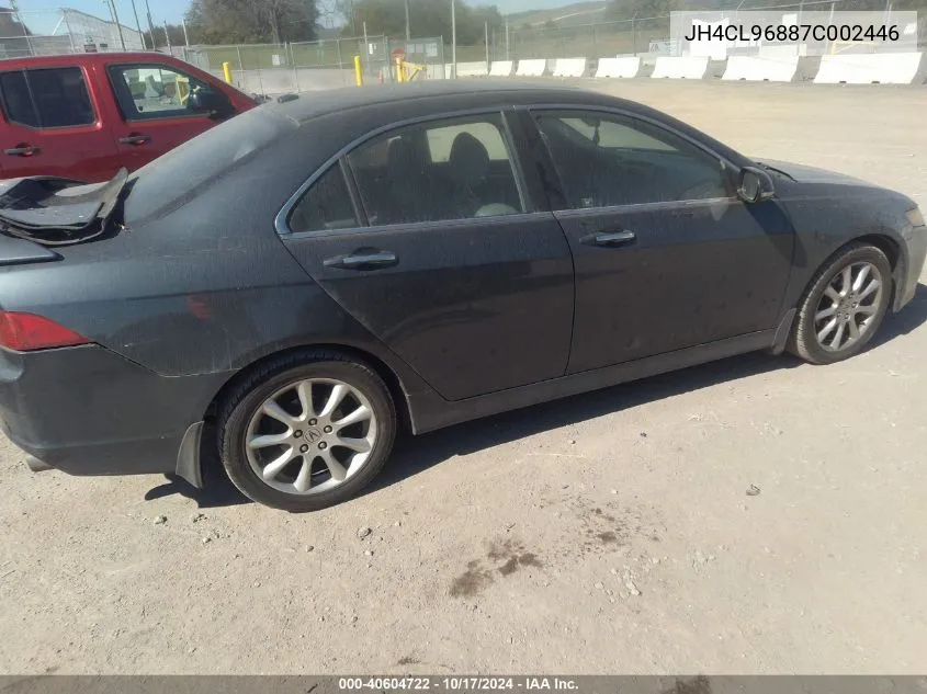 2007 Acura Tsx VIN: JH4CL96887C002446 Lot: 40604722