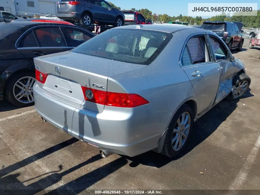 2007 Acura Tsx VIN: JH4CL96857C007880 Lot: 40629545