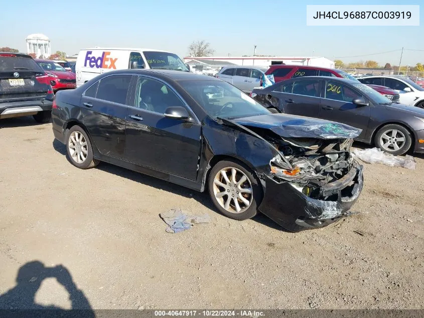 2007 Acura Tsx VIN: JH4CL96887C003919 Lot: 40647917