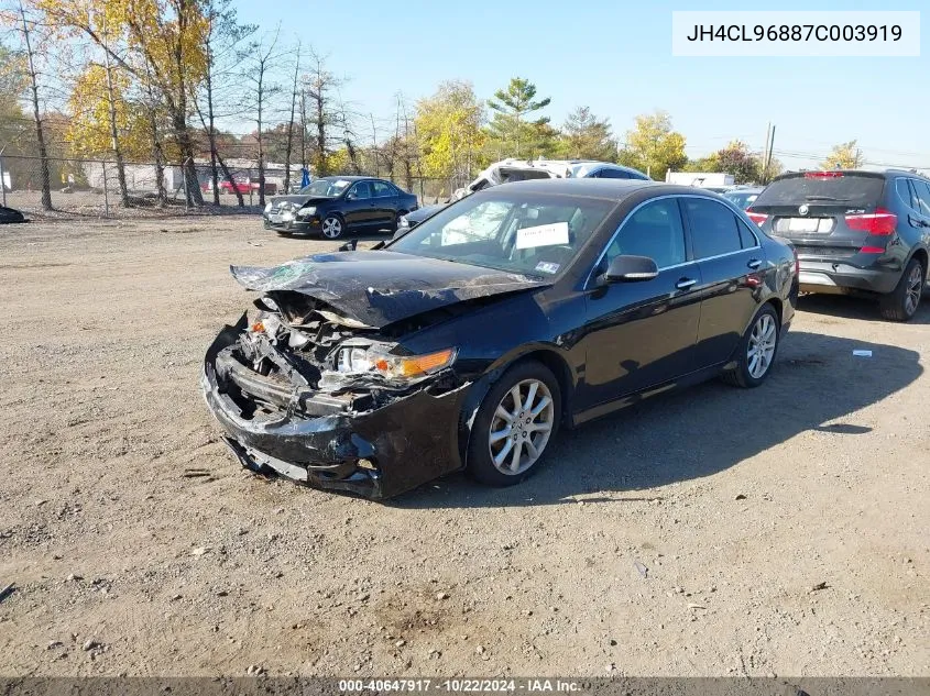 2007 Acura Tsx VIN: JH4CL96887C003919 Lot: 40647917