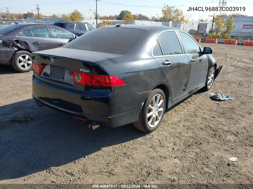 2007 Acura Tsx VIN: JH4CL96887C003919 Lot: 40647917