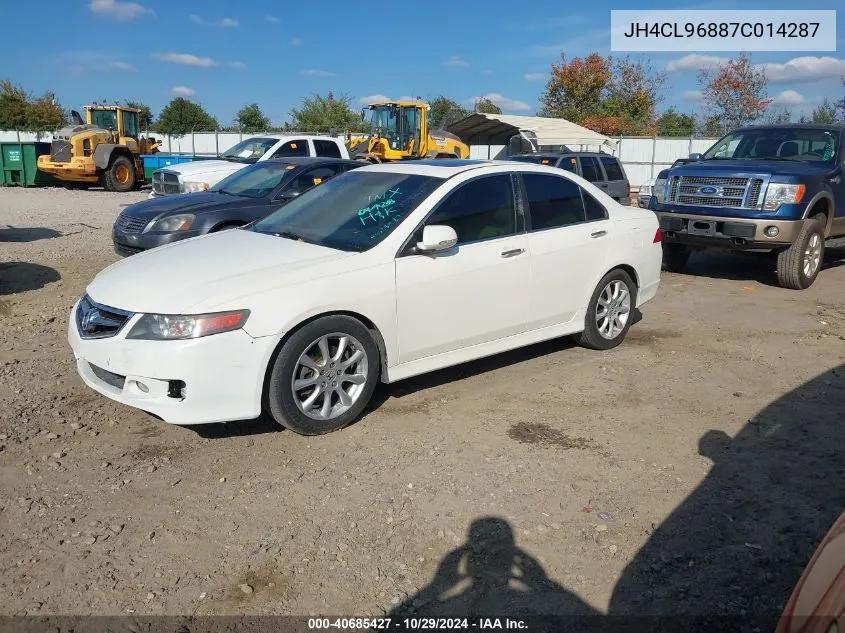 2007 Acura Tsx VIN: JH4CL96887C014287 Lot: 40685427