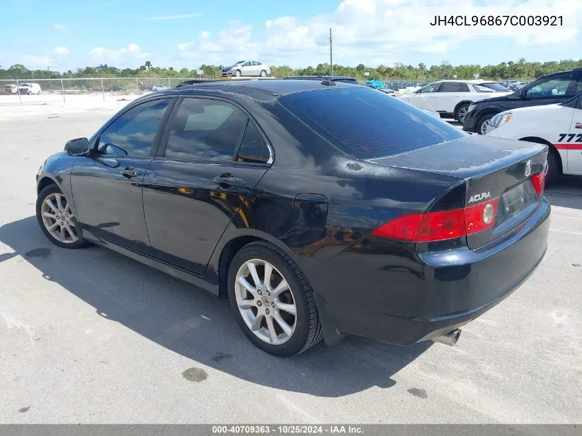 2007 Acura Tsx VIN: JH4CL96867C003921 Lot: 40709363