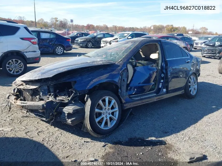 2007 Acura Tsx VIN: JH4CL96827C018822 Lot: 40740137