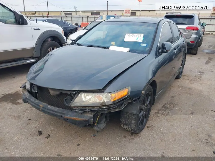 2007 Acura Tsx VIN: JH4CL96937C001570 Lot: 40756701