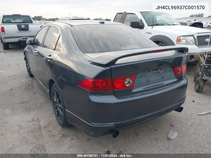 2007 Acura Tsx VIN: JH4CL96937C001570 Lot: 40756701