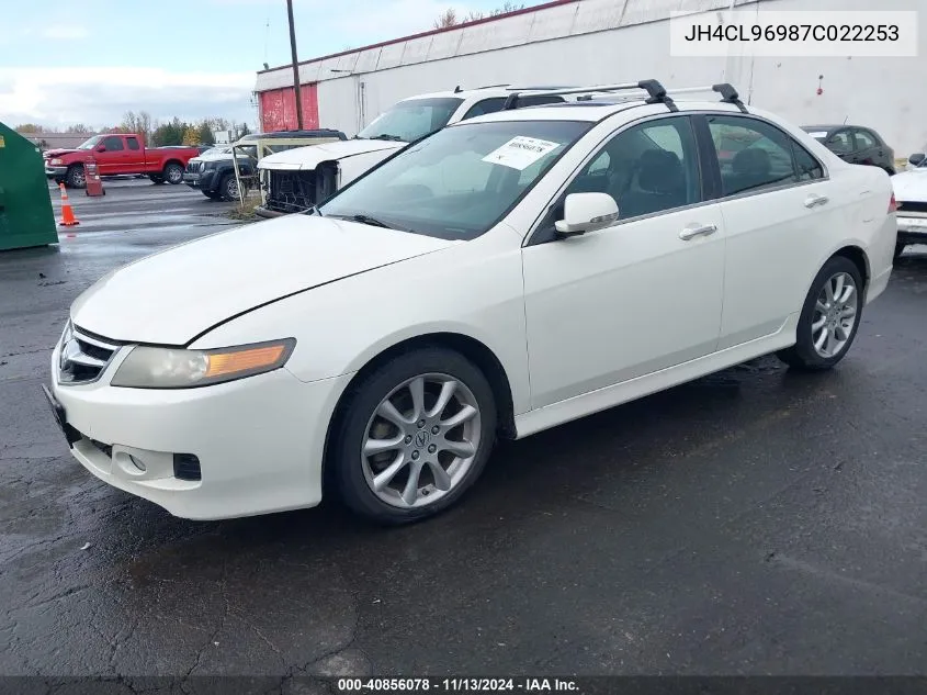 2007 Acura Tsx VIN: JH4CL96987C022253 Lot: 40856078