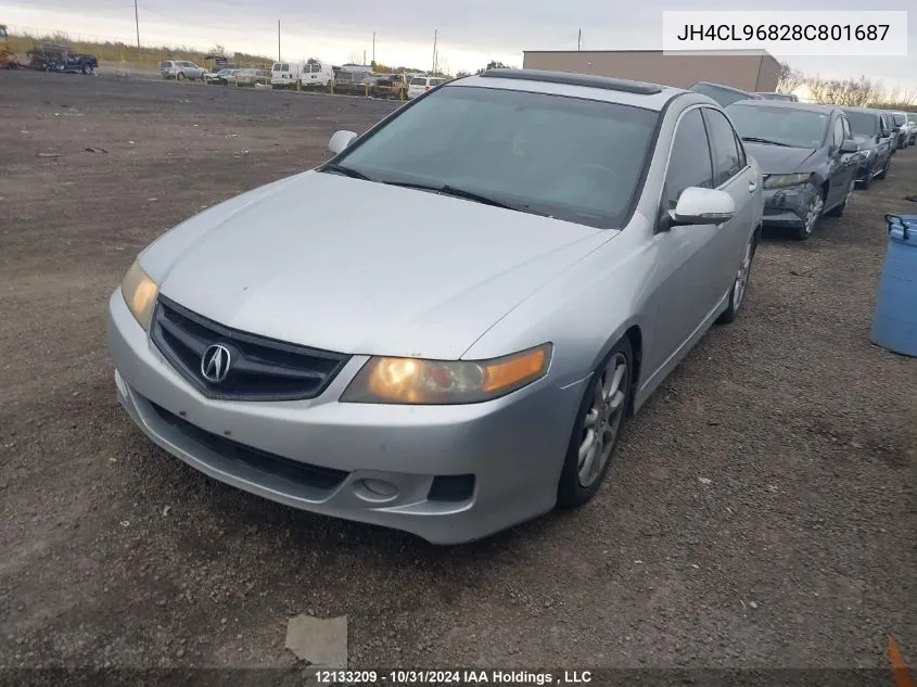 2008 Acura Tsx VIN: JH4CL96828C801687 Lot: 12133209