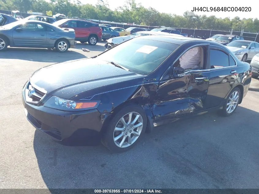 2008 Acura Tsx VIN: JH4CL96848C004020 Lot: 39753955