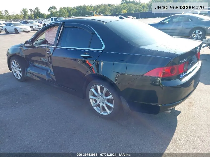 2008 Acura Tsx VIN: JH4CL96848C004020 Lot: 39753955