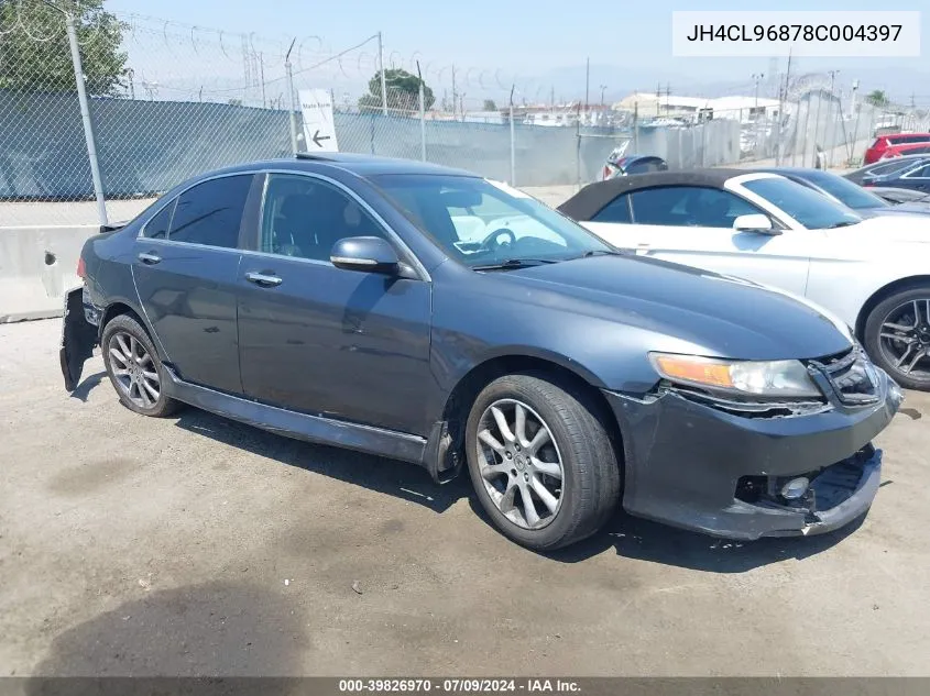 2008 Acura Tsx VIN: JH4CL96878C004397 Lot: 39826970