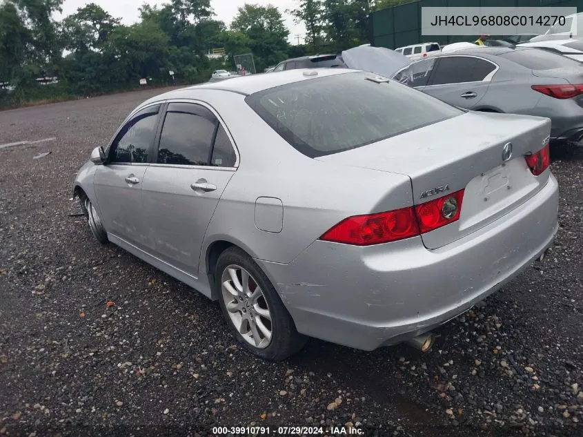 2008 Acura Tsx VIN: JH4CL96808C014270 Lot: 39910791