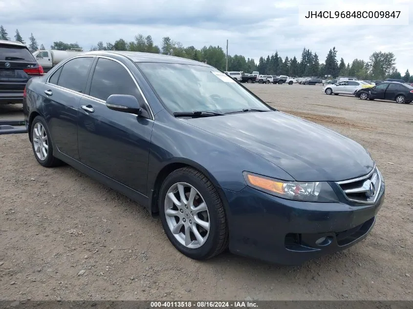 2008 Acura Tsx VIN: JH4CL96848C009847 Lot: 40113518