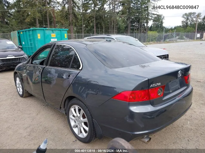 2008 Acura Tsx VIN: JH4CL96848C009847 Lot: 40113518