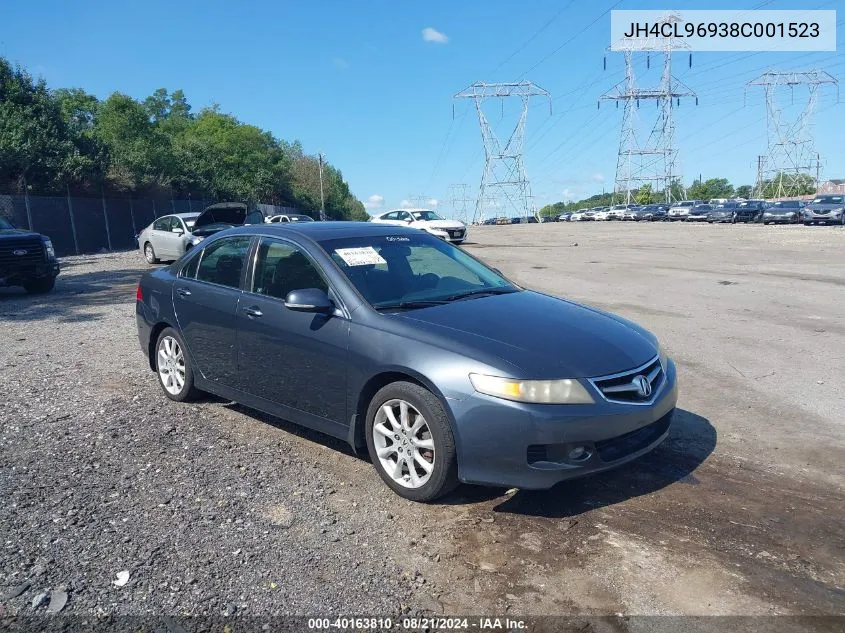 2008 Acura Tsx VIN: JH4CL96938C001523 Lot: 40163810