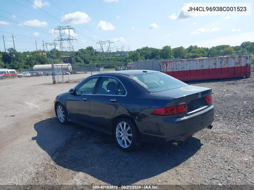 2008 Acura Tsx VIN: JH4CL96938C001523 Lot: 40163810