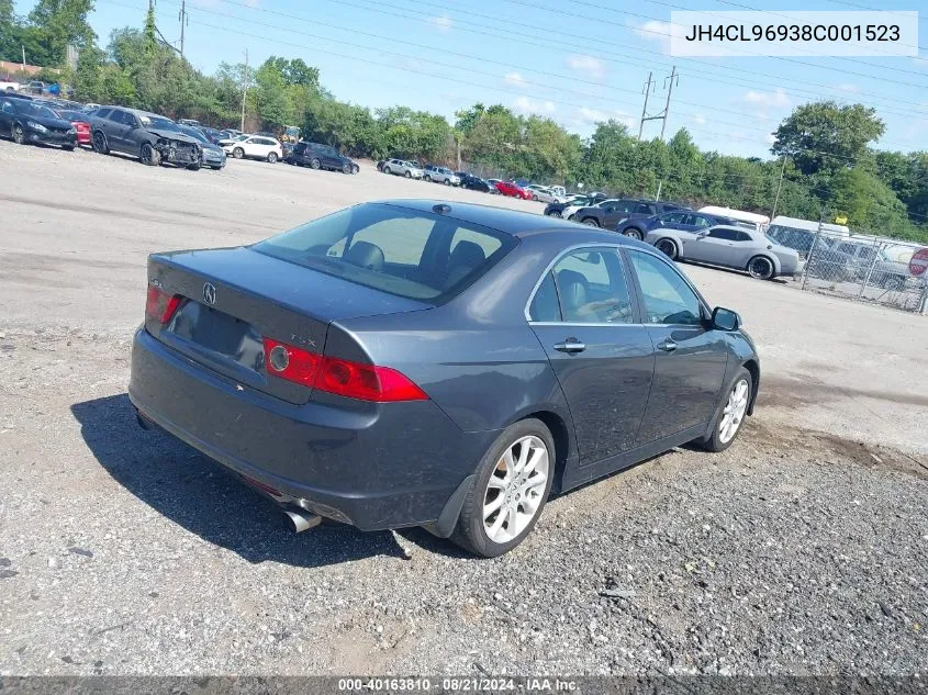 2008 Acura Tsx VIN: JH4CL96938C001523 Lot: 40163810