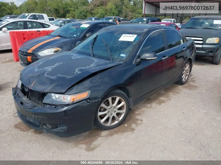 2008 Acura Tsx VIN: JH4CL96978C012637 Lot: 40244459