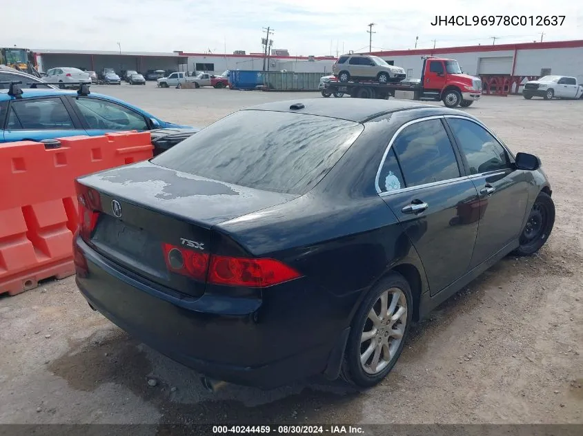 2008 Acura Tsx VIN: JH4CL96978C012637 Lot: 40244459