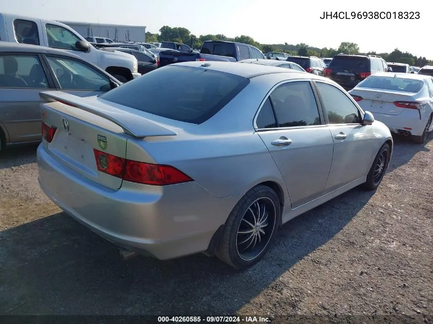 2008 Acura Tsx VIN: JH4CL96938C018323 Lot: 40260585