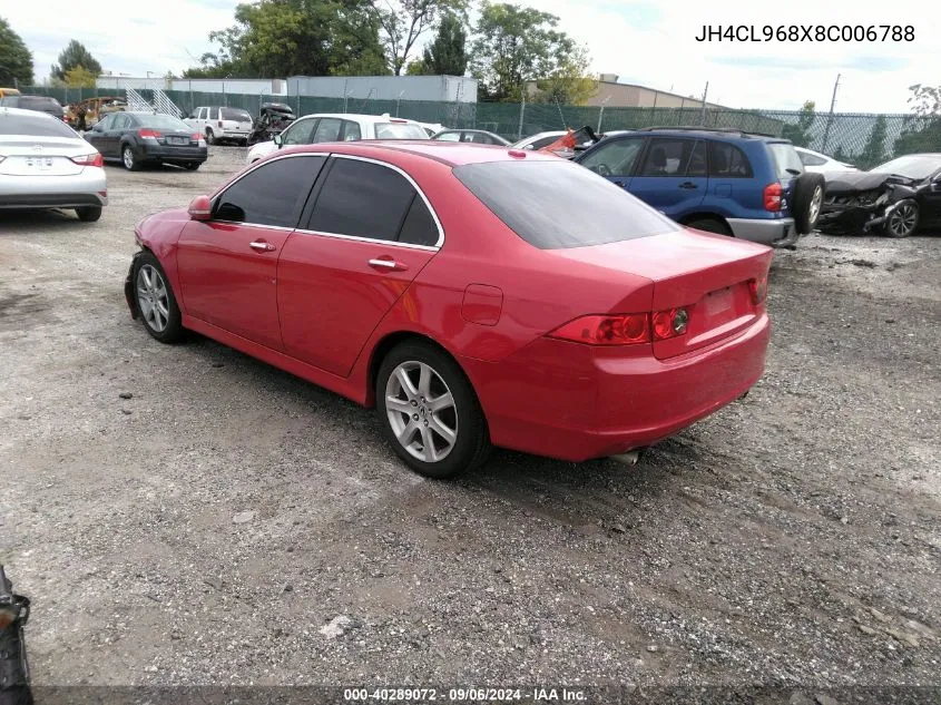 2008 Acura Tsx VIN: JH4CL968X8C006788 Lot: 40289072