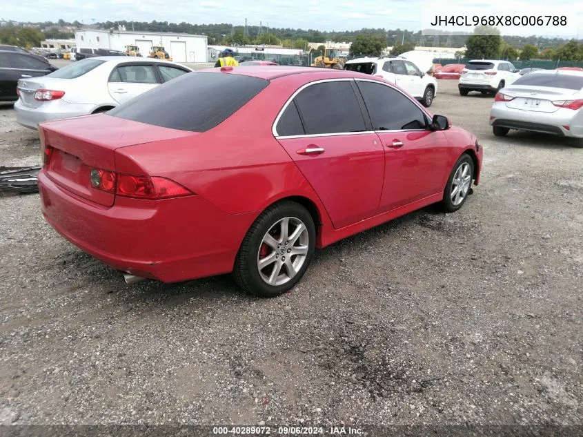 2008 Acura Tsx VIN: JH4CL968X8C006788 Lot: 40289072