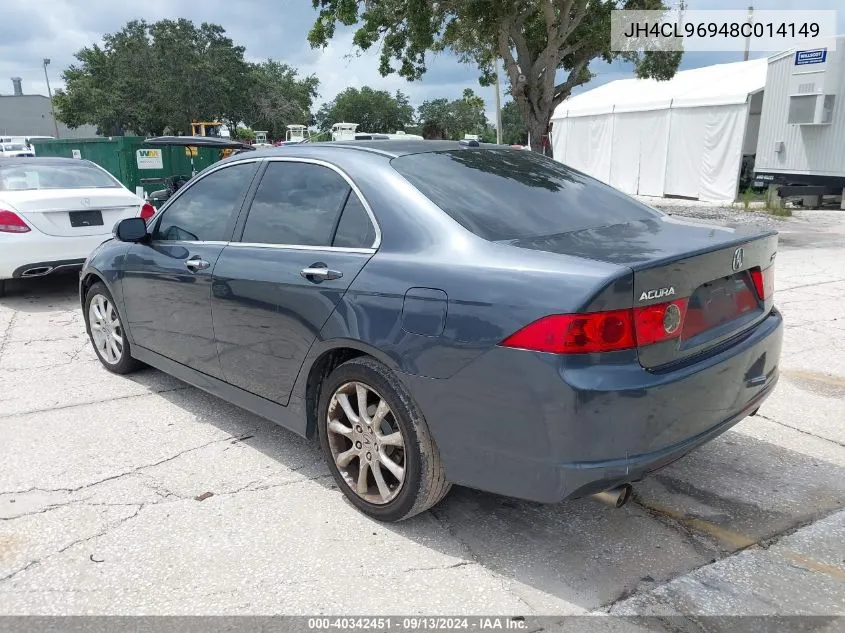 2008 Acura Tsx VIN: JH4CL96948C014149 Lot: 40342451