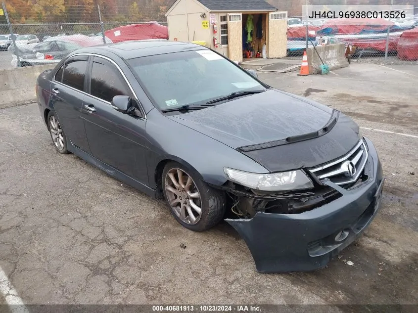 2008 Acura Tsx VIN: JH4CL96938C013526 Lot: 40681913