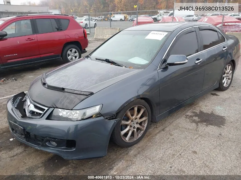 2008 Acura Tsx VIN: JH4CL96938C013526 Lot: 40681913