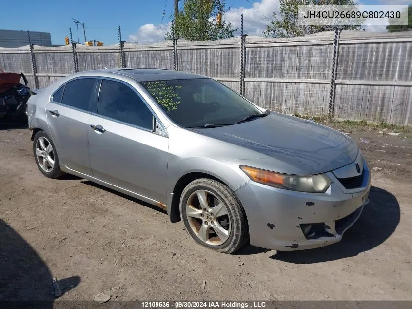 2009 Acura Tsx VIN: JH4CU26689C802430 Lot: 12109536