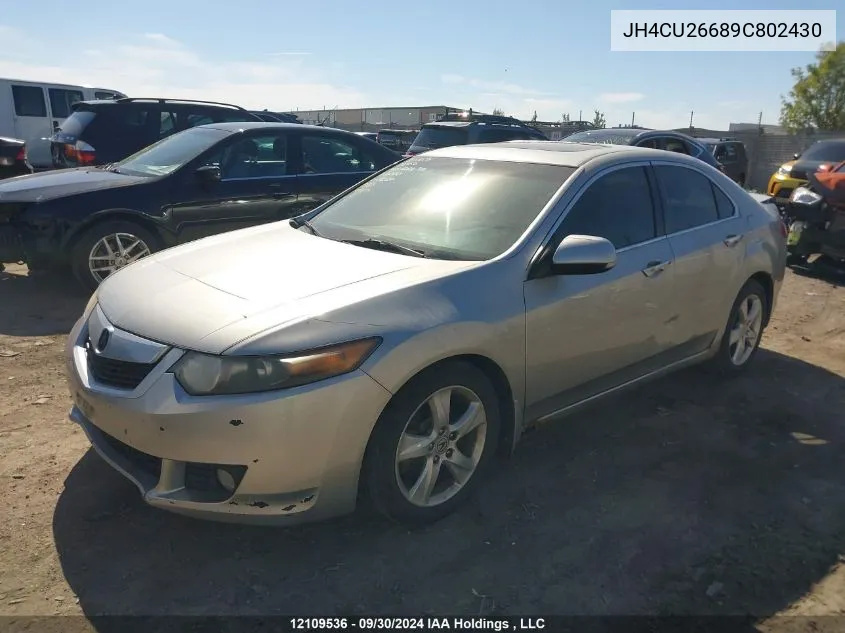 2009 Acura Tsx VIN: JH4CU26689C802430 Lot: 12109536