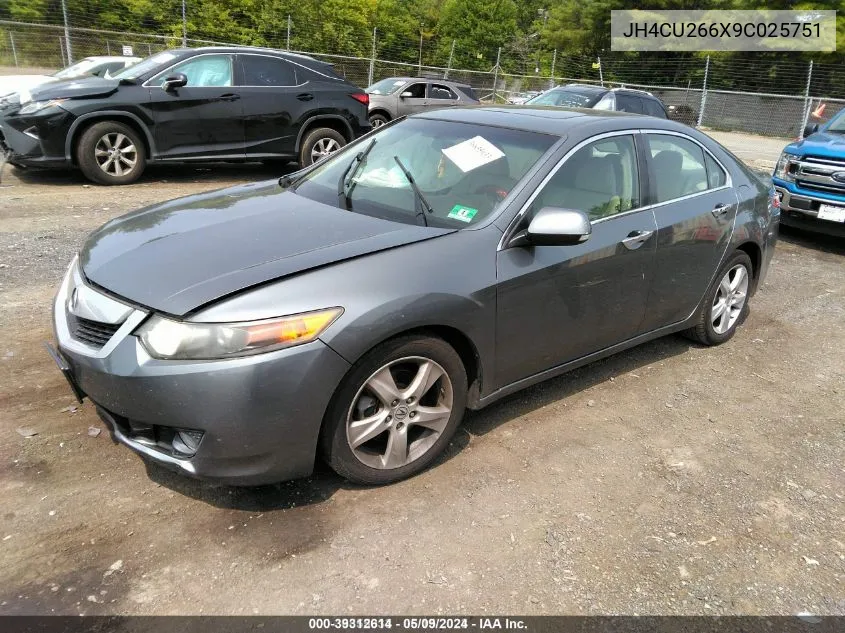 2009 Acura Tsx VIN: JH4CU266X9C025751 Lot: 39312614