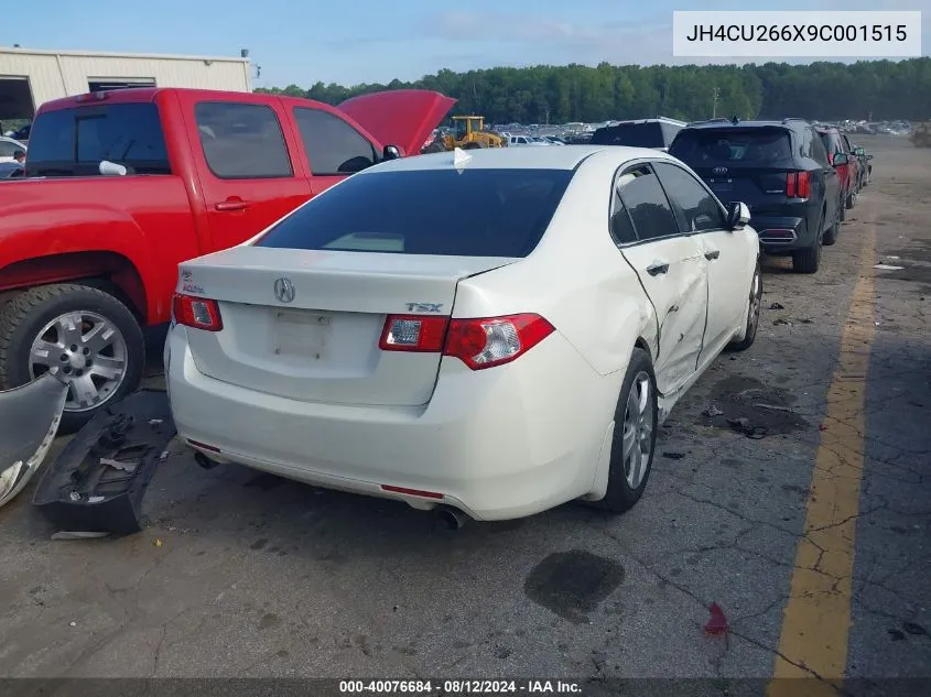 2009 Acura Tsx VIN: JH4CU266X9C001515 Lot: 40076684