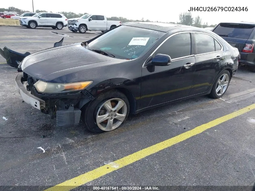 2009 Acura Tsx VIN: JH4CU26679C024346 Lot: 40167541