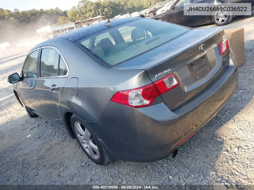 2009 Acura Tsx VIN: JH4CU26669C036522 Lot: 40210086