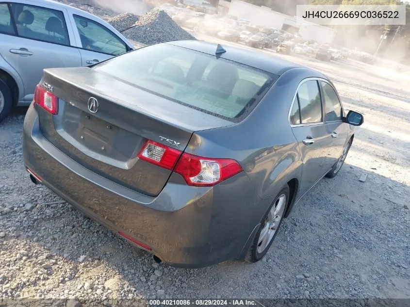 2009 Acura Tsx VIN: JH4CU26669C036522 Lot: 40210086