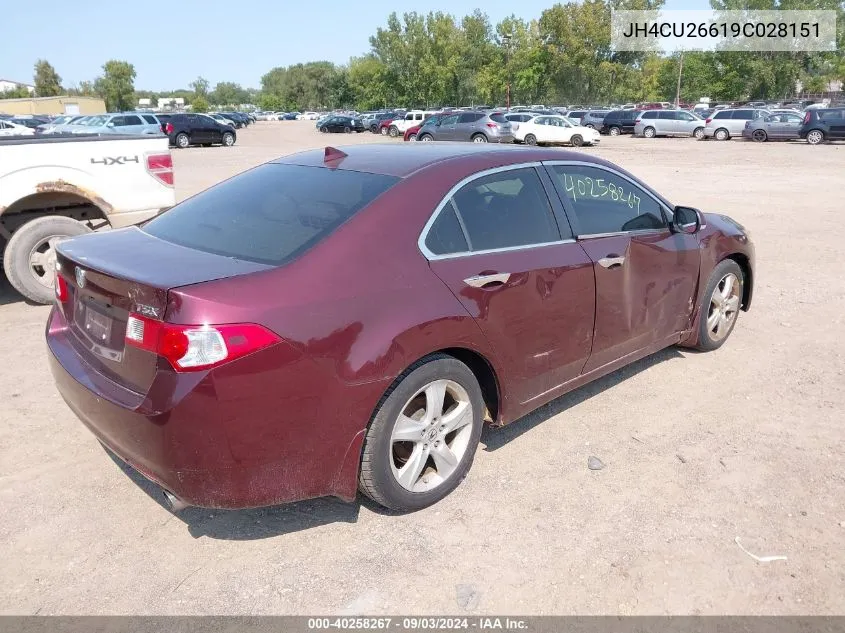 2009 Acura Tsx VIN: JH4CU26619C028151 Lot: 40258267