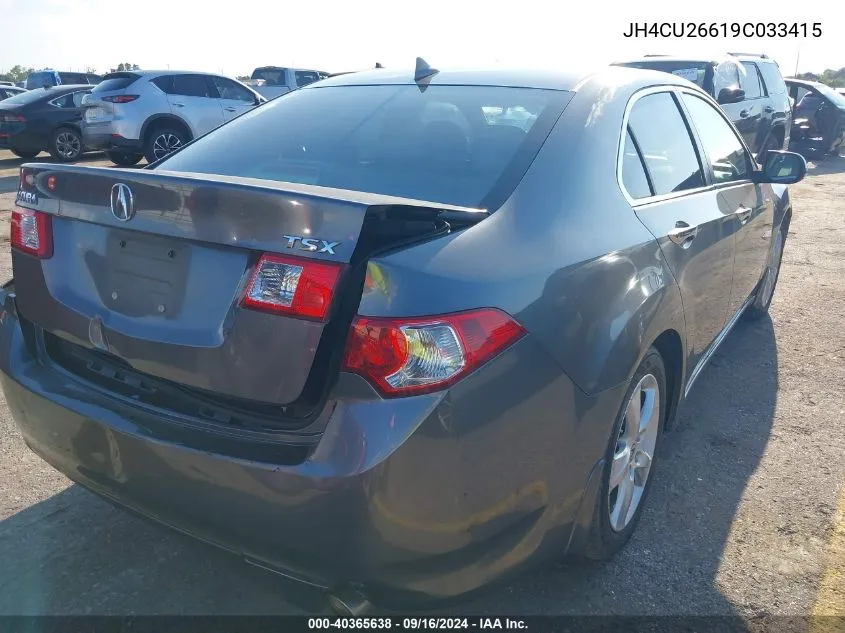 2009 Acura Tsx VIN: JH4CU26619C033415 Lot: 40365638