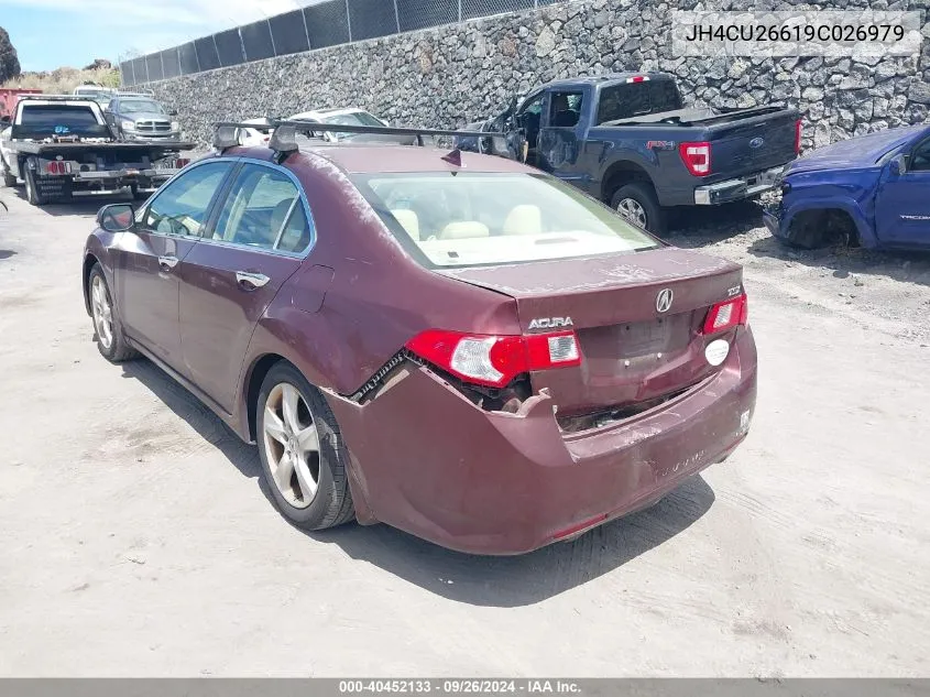 2009 Acura Tsx VIN: JH4CU26619C026979 Lot: 40452133