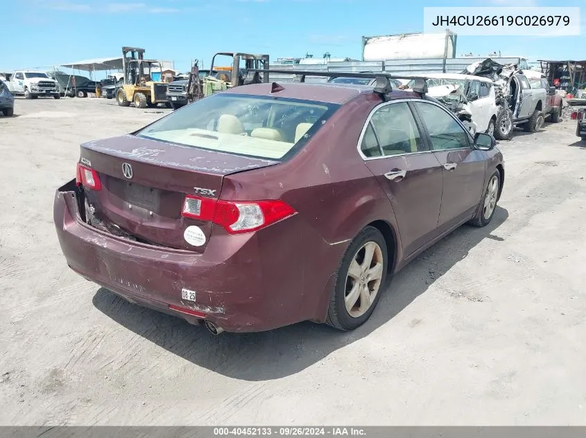 2009 Acura Tsx VIN: JH4CU26619C026979 Lot: 40452133