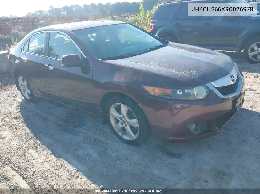 2009 Acura Tsx VIN: JH4CU266X9C026978 Lot: 40478897