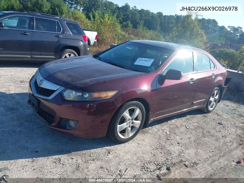 2009 Acura Tsx VIN: JH4CU266X9C026978 Lot: 40478897