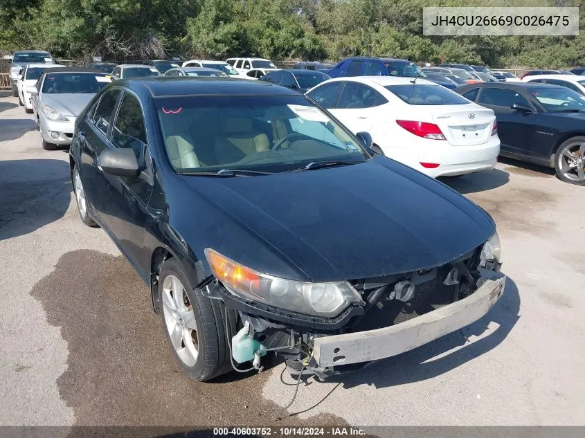 2009 Acura Tsx VIN: JH4CU26669C026475 Lot: 40603752