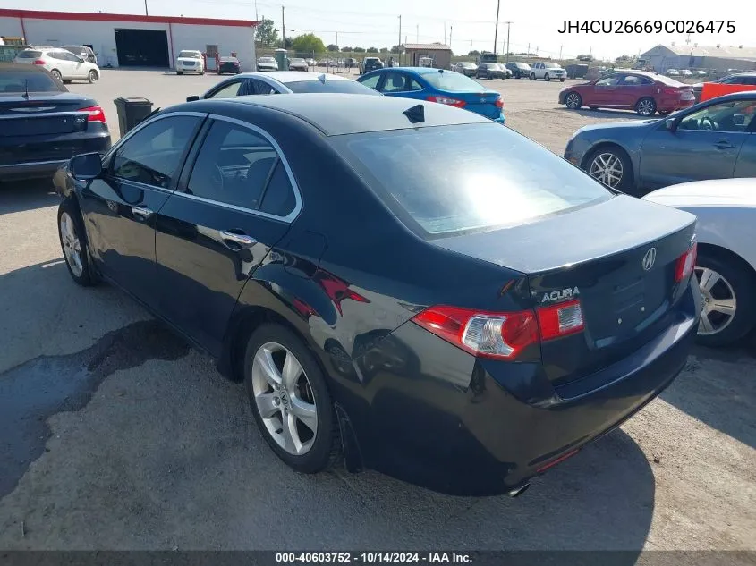 2009 Acura Tsx VIN: JH4CU26669C026475 Lot: 40603752