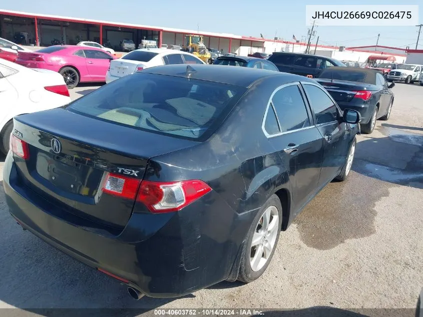 2009 Acura Tsx VIN: JH4CU26669C026475 Lot: 40603752