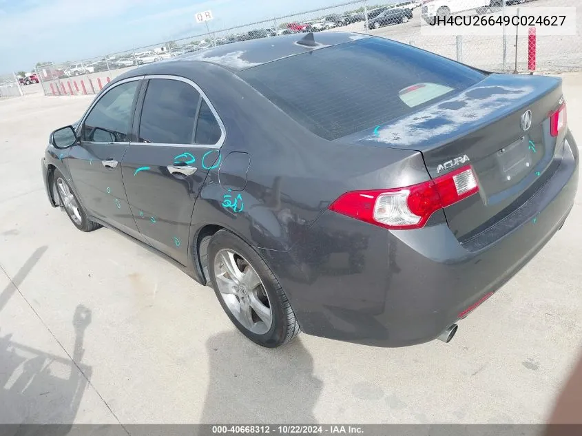 2009 Acura Tsx VIN: JH4CU26649C024627 Lot: 40668312