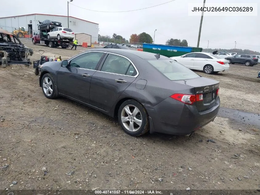 2009 Acura Tsx VIN: JH4CU26649C036289 Lot: 40741057